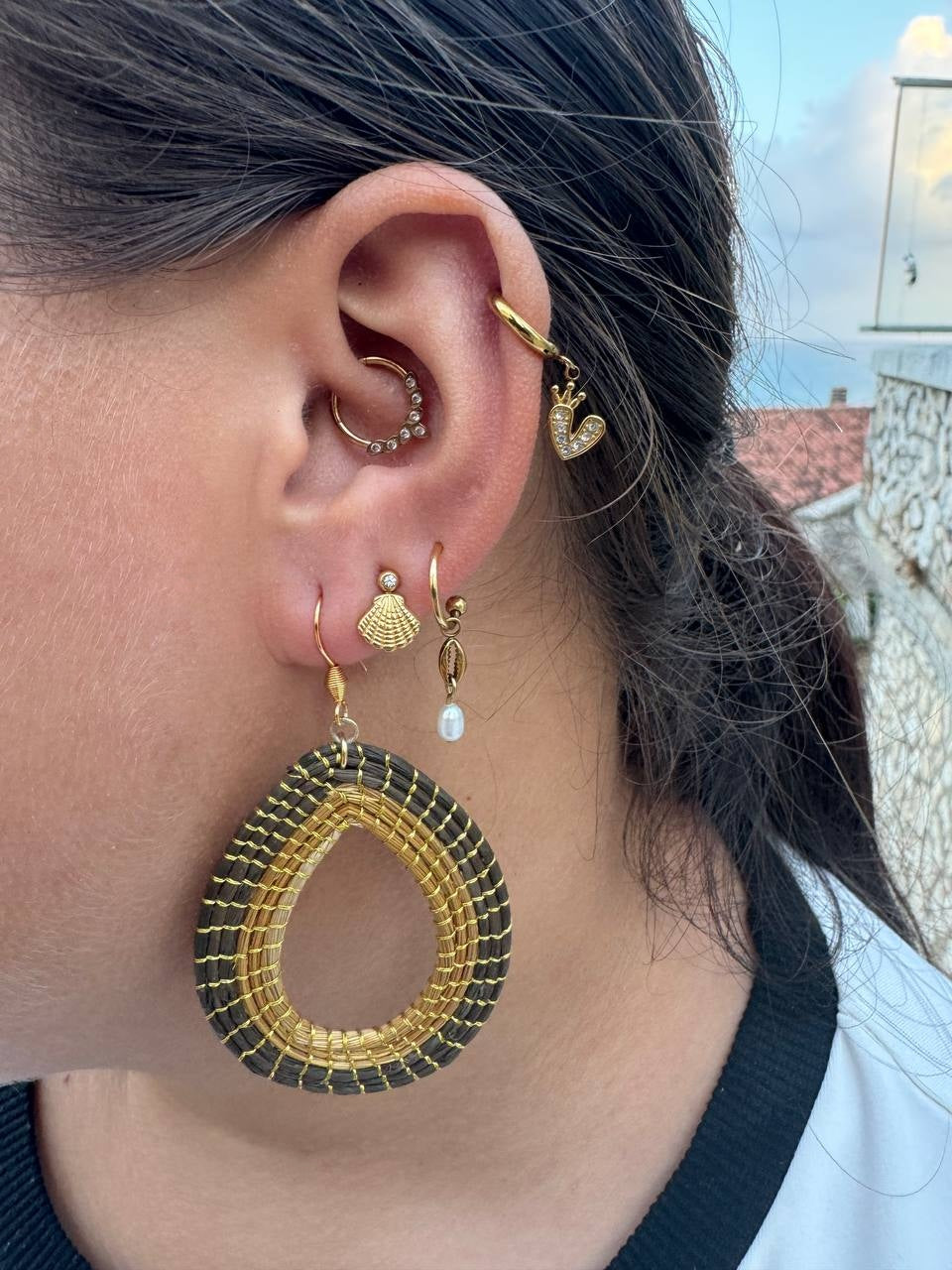 Orecchini "goccia colorata - grande"